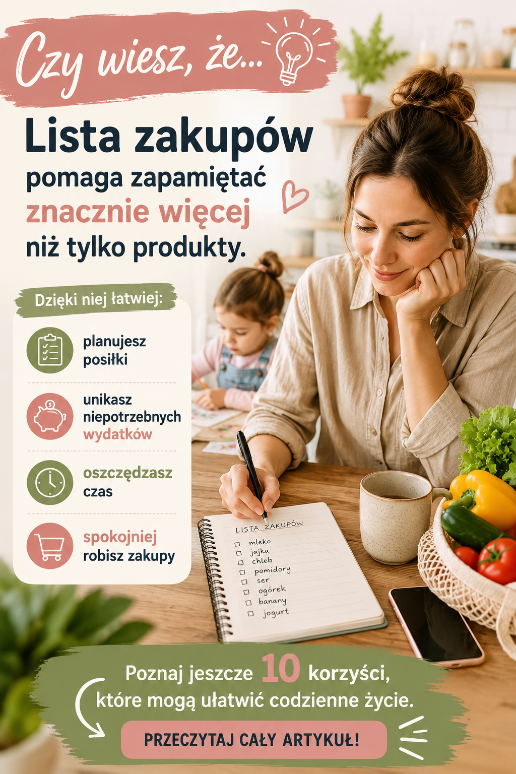 10 rzeczy, których nauczysz się dzięki liście zakupów