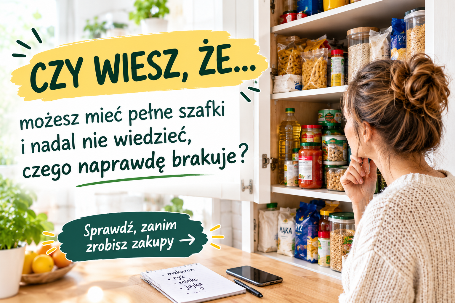 Checklista szafek kuchennych – sprawdź, co naprawdę masz w domu