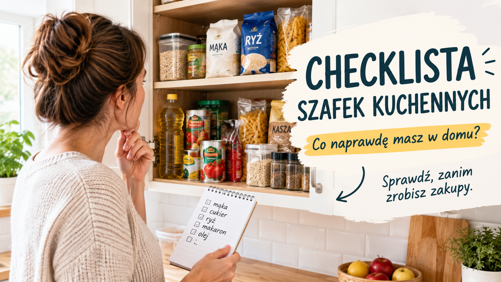 Checklista szafek kuchennych – sprawdź, co naprawdę masz w domu