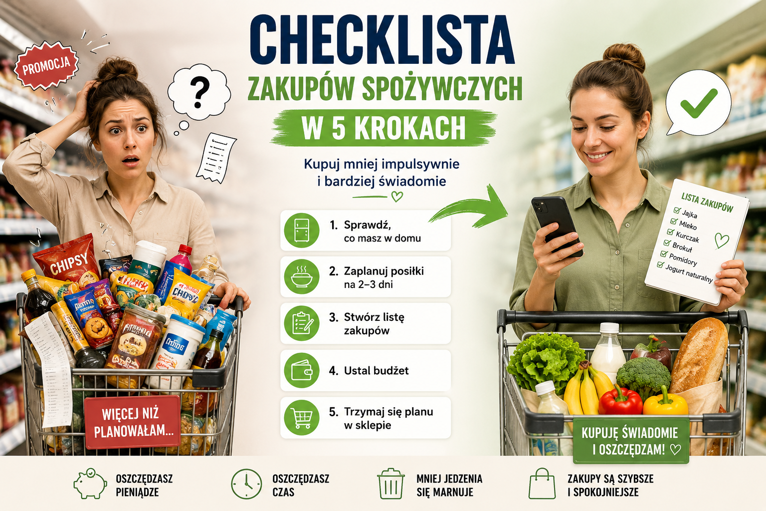 Checklista zakupowa przed wyjściem