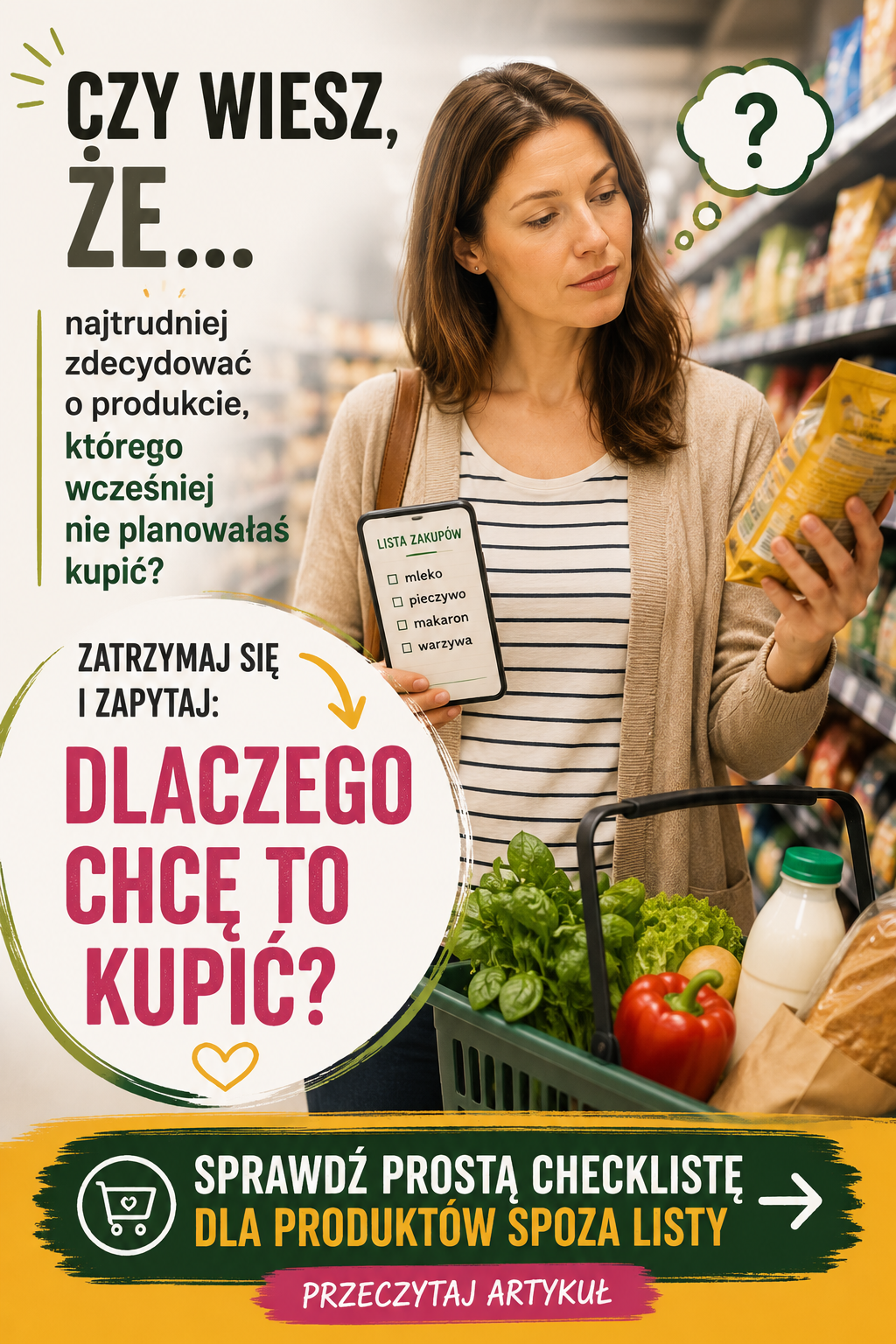 Dlaczego chcę to kupić Prosta checklista przed zakupem