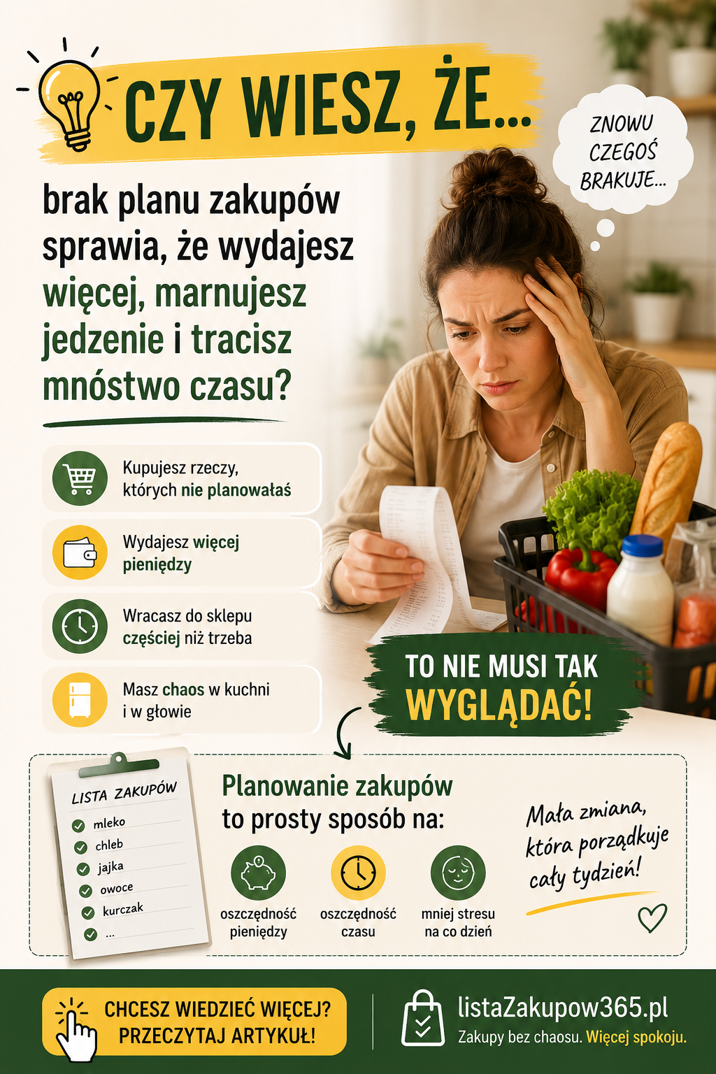 Dlaczego większość osób nie planuje zakupów i co z tego wynika
