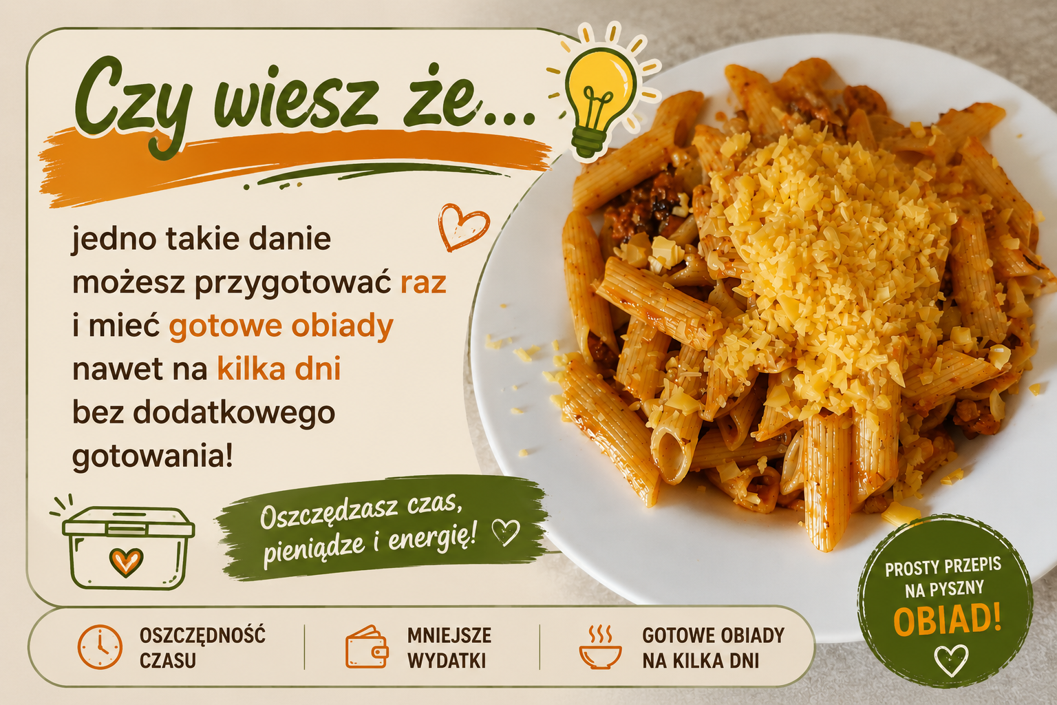 Spaghetti z makaronem penne